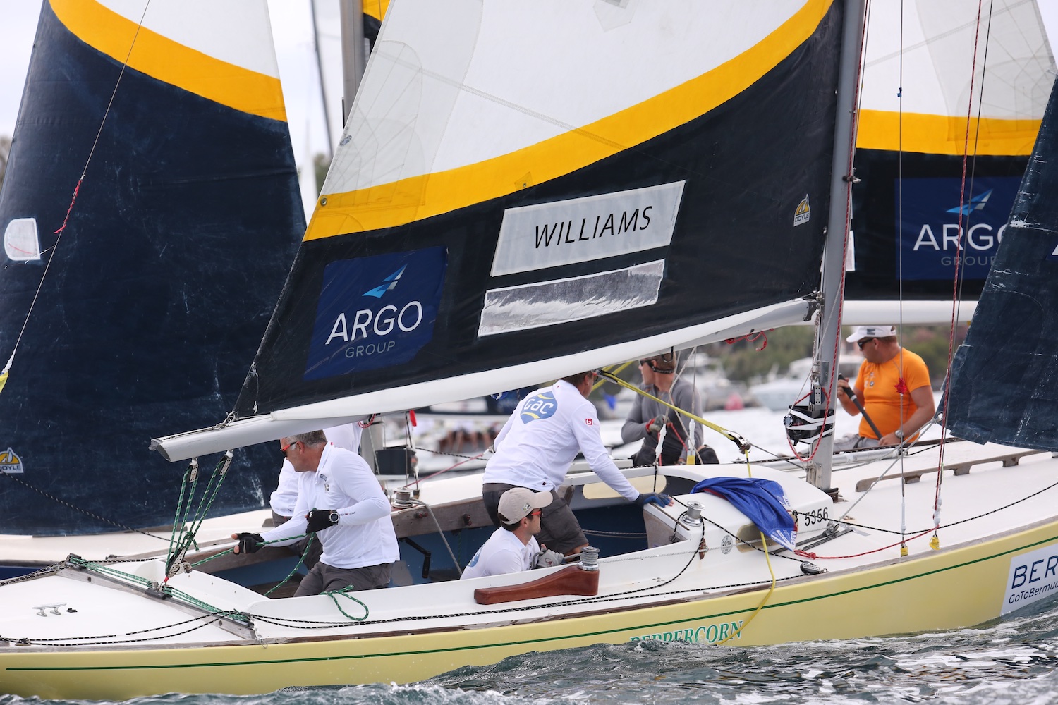 Ian Williams Team GAC Pindar engages in close quarters with his eventual runner-up, Johnnie Berntsson. Charles Anderson photo